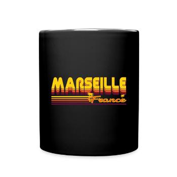 Marseille's summery city in France Design - Full Colour Mug - black - Front