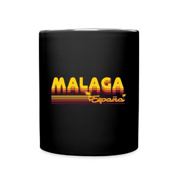 Malaga, summery design of the city in Spain - Full Colour Mug - black - Front