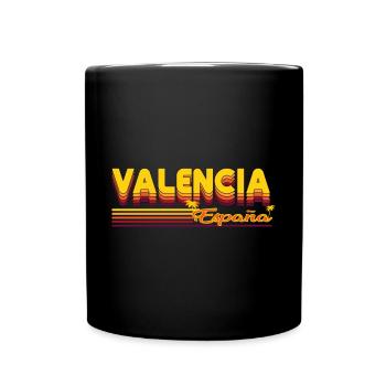 Valencia, summery design of the city in Spain - Full Colour Mug - black - Front