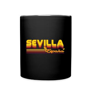 Seville, summery design of the city in Spain - Full Colour Mug - black - Front