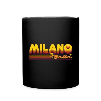 Milano, cool summery Milan design - Full Colour Mug - black - Front