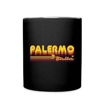 Palermo, cool summery Sicily design - Full Colour Mug - black - Front