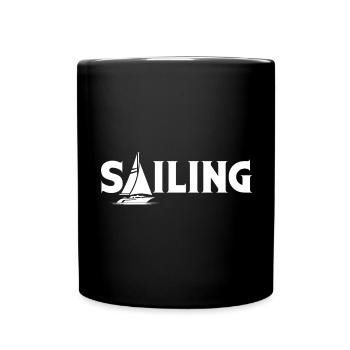 Sailing Boat Sail Ship Segelschiff Schiffe Boot - Tasse einfarbig - Schwarz - Vorne