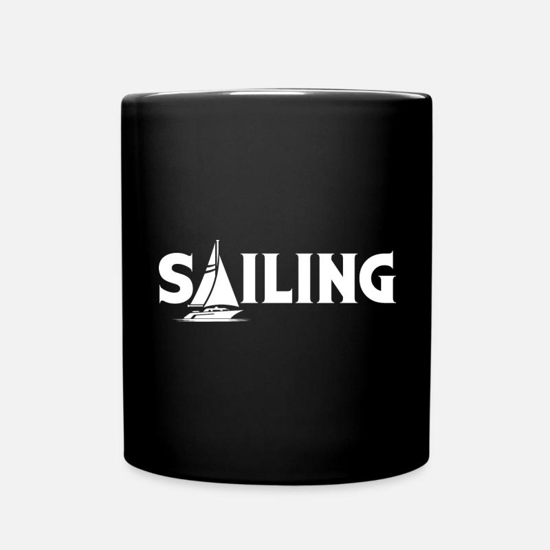 Sailing Boat Sail Ship Segelschiff Schiffe Boot - Tasse einfarbig - Schwarz