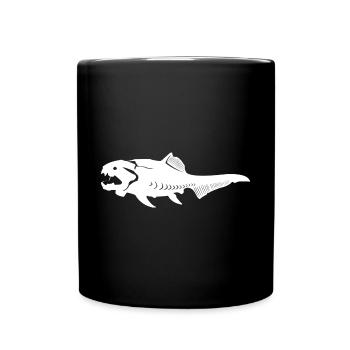 Dunkleosteus Urzeit Fisch des Devon - Tasse einfarbig - Schwarz - Vorne