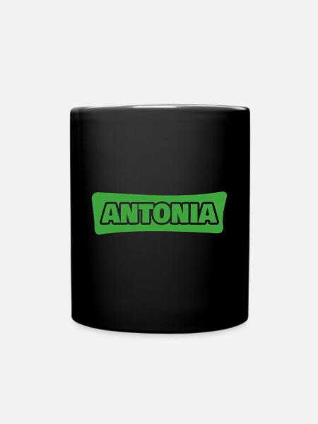Geschenk für Antonia - Tasse einfarbig - Schwarz