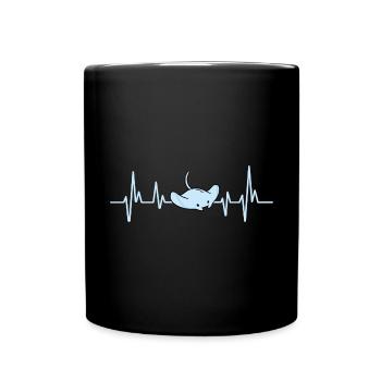 Stachelrochen Mantarochen Ozean Rochen - Tasse einfarbig - Schwarz - Vorne