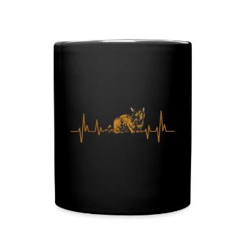 Schildpatt Katze Tortoiseshell Cat Tortie - Tasse einfarbig - Schwarz - Vorne