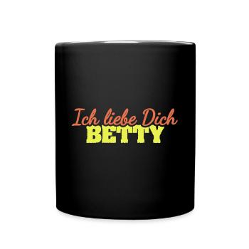 Geschenk für Betty - Tasse einfarbig - Schwarz - Vorne