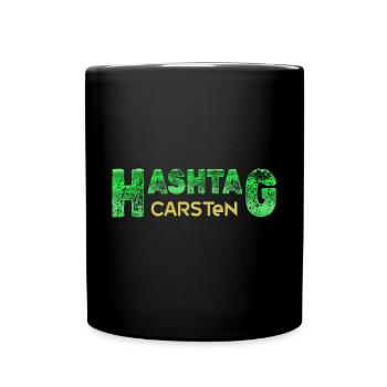 Hashtag für Carsten Carsten Vorname - Tasse einfarbig - Schwarz - Vorne