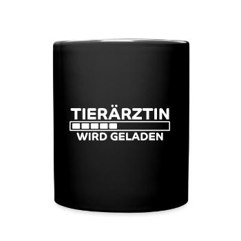 Tierärztin Spruch Job Lustiges Tierärztin Geschenk - Tasse einfarbig - Schwarz - Vorne