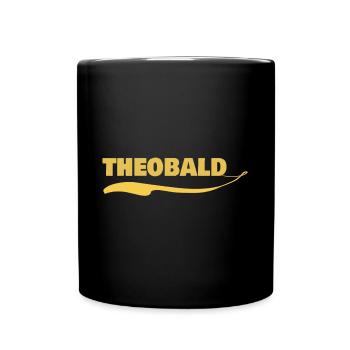 Männername Theobald - Tasse einfarbig - Schwarz - Vorne