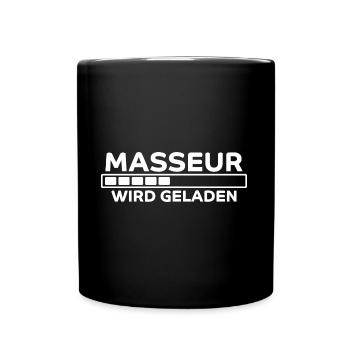 Masseur Spruch Massage Lustiges Masseur Geschenk - Tasse einfarbig - Schwarz - Vorne