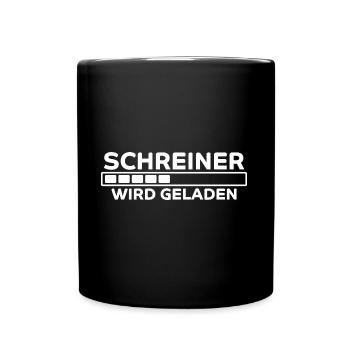 Schreiner Spruch Beruf Lustiges Schreiner Geschenk - Tasse einfarbig - Schwarz - Vorne