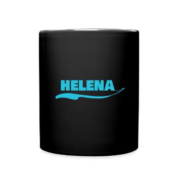 Namensschild Helena - Tasse einfarbig - Schwarz - Vorne