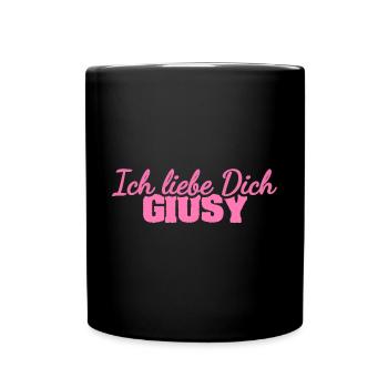 Geschenk für Giusy - Tasse einfarbig - Schwarz - Vorne