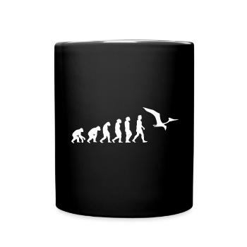 pterosaurs, Pteranodon evolution, dinosaurs, animals - Full Colour Mug - black - Front