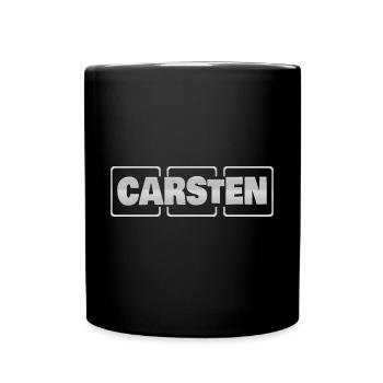 Carsten als Geschenkidee - Tasse einfarbig - Schwarz - Vorne