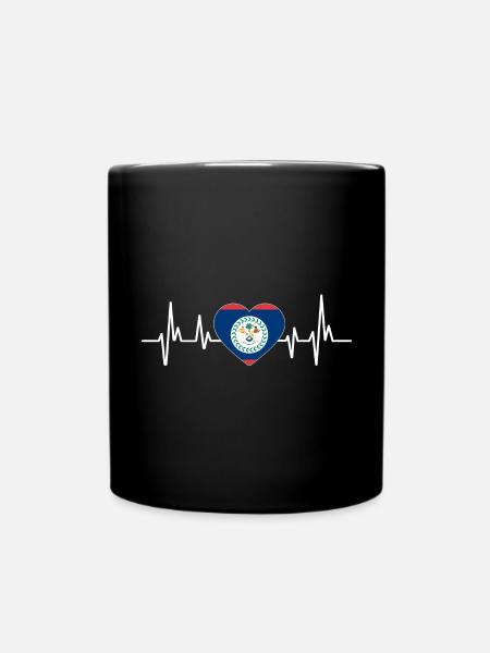 Belize Flagge Belizer - Tasse einfarbig - Schwarz