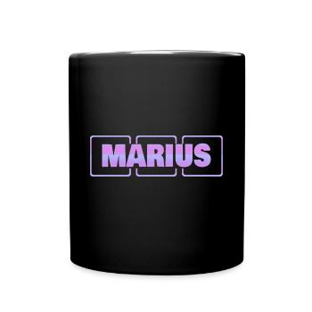 Geschenk für Marius - Tasse einfarbig - Schwarz - Vorne