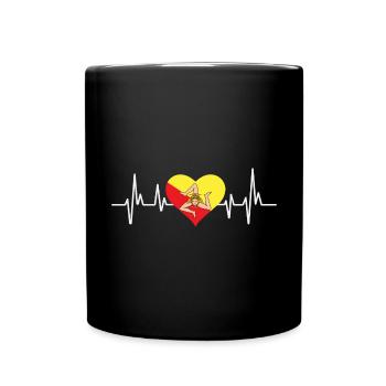 Sicile Drapeau Italie Sicile - Mug uni - noir - Devant
