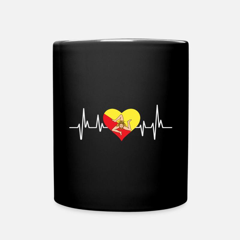 Sicile Drapeau Italie Sicile - Mug uni - noir