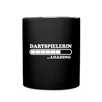Dartspielerin Spruch Darter Dartspielerin Geschenk - Tasse einfarbig - Schwarz - Vorne