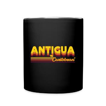 Antigua - Die Perle der Karibik - Urlaubs Design - Tasse einfarbig - Schwarz - Vorne