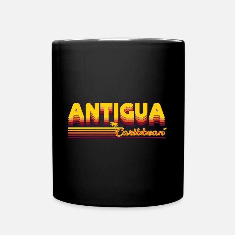 Antigua - Die Perle der Karibik - Urlaubs Design - Tasse einfarbig - Schwarz