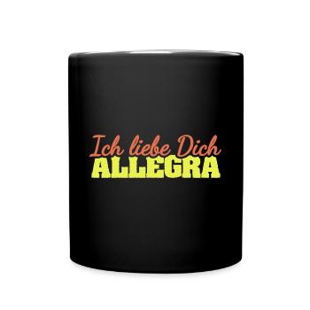 Geschenk für Allegra - Tasse einfarbig - Schwarz - Vorne