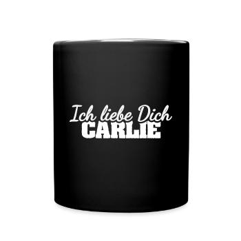 Geschenk für Carlie - Tasse einfarbig - Schwarz - Vorne