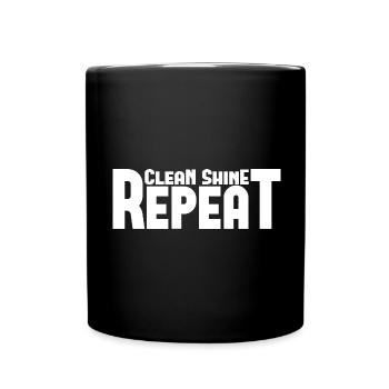 Clean Shine Repeat Detailer Accordeur d’amoureux de voiture - Mug uni - noir - Devant