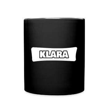 Geschenk für Klara - Tasse einfarbig - Schwarz - Vorne