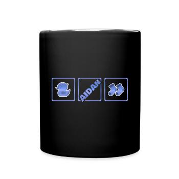 Geburt Aidan - Tasse einfarbig - Schwarz - Vorne