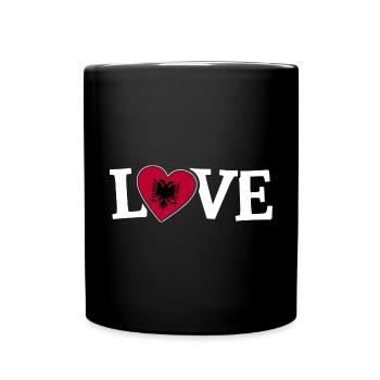 Albanische Flagge Albanischer Adler Shqiponja - Tasse einfarbig - Schwarz - Vorne