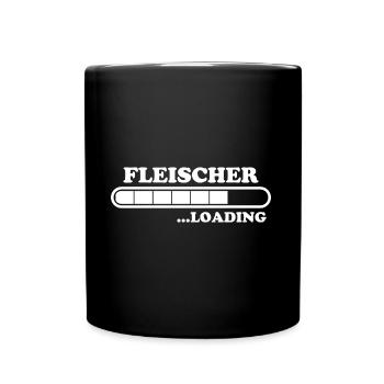 Fleischer Spruch Metzger Lustig Fleischer Geschenk - Tasse einfarbig - Schwarz - Vorne