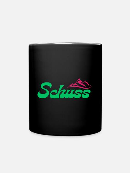 Schuss sur la montagne, A Fond le ski - Mug uni - noir