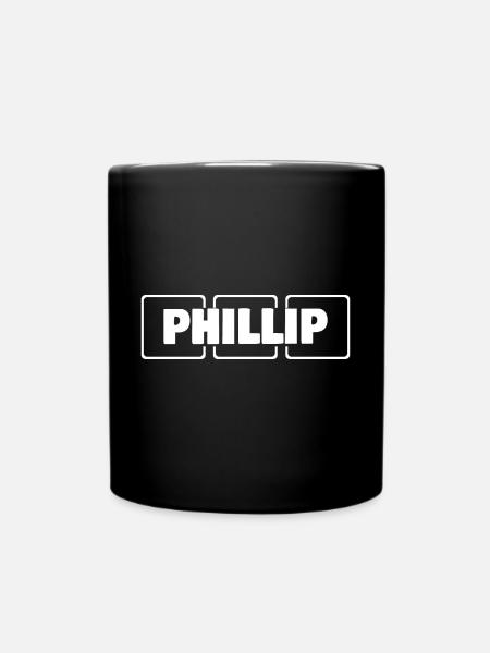 Name Phillip - Full Colour Mug - black