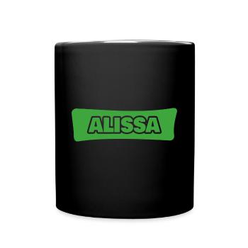 Alissa as birth - Full Colour Mug - black - Front