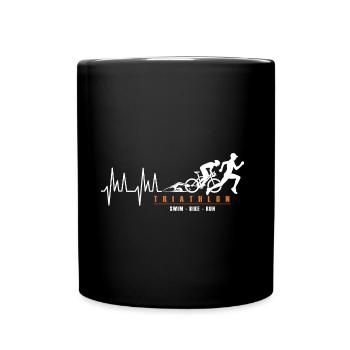 Triathlon Triathlet Sport Triathlon - Tasse einfarbig - Schwarz - Vorne