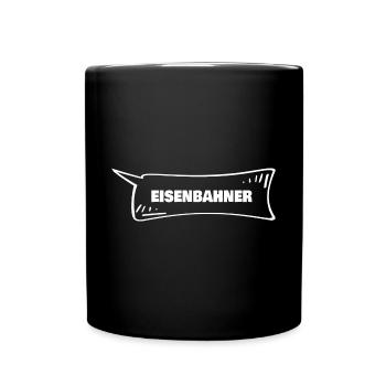 Geschenk für Eisenbahner - Tasse einfarbig - Schwarz - Vorne