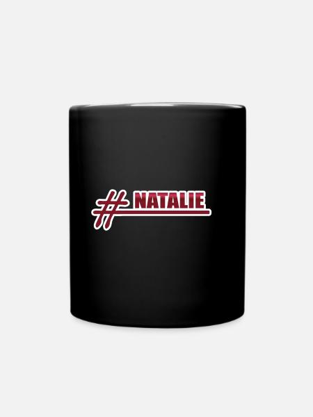Geschenk für Natalie - Tasse einfarbig - Schwarz