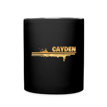 Cayden as a splash of colour - Full Colour Mug - black - Front