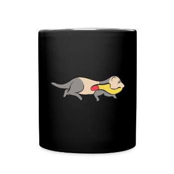 Furet, propriétaire de furet - Mug uni - noir - Devant