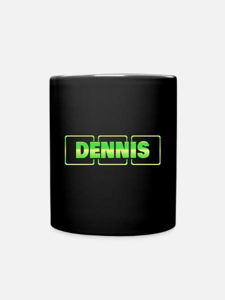 Geschenk für Dennis - Tasse einfarbig - Schwarz