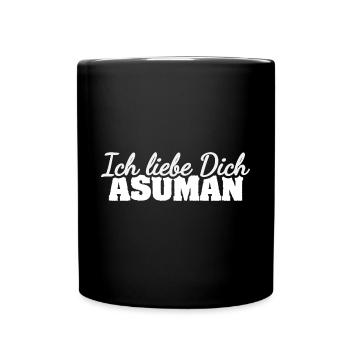 Asuman als Liebe - Tasse einfarbig - Schwarz - Vorne