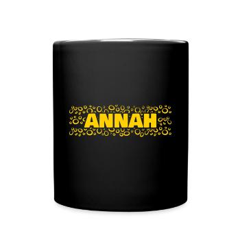 Geschenk für Annah - Tasse einfarbig - Schwarz - Vorne