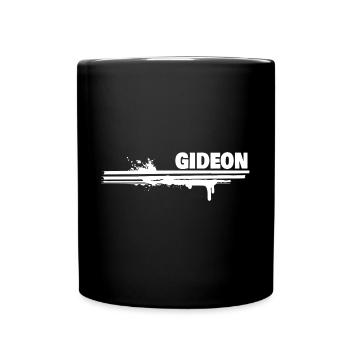 Gideon als Farbklecks - Tasse einfarbig - Schwarz - Vorne