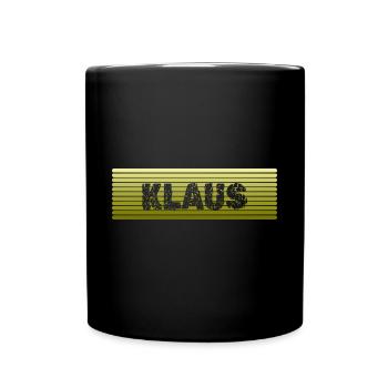 Klaus als Klaus - Tasse einfarbig - Schwarz - Vorne