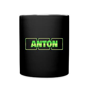 Geschenk für Anton - Tasse einfarbig - Schwarz - Vorne